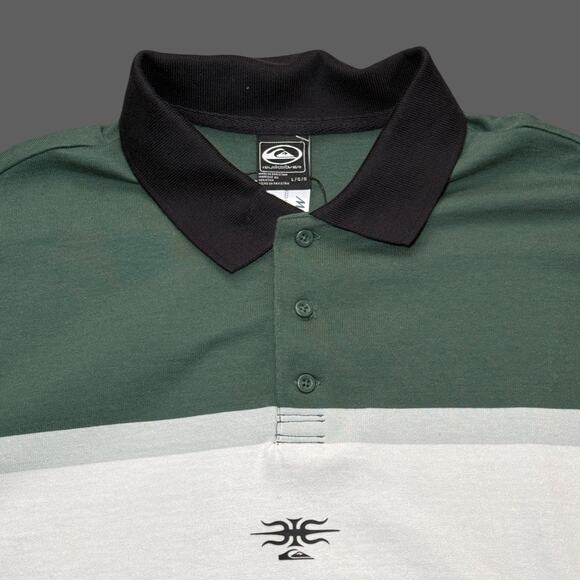 Quiksilver Men’s Mercury Rugby Polo Forest Color Large Surf Skate AQYKT03125 - Picture 4 of 9